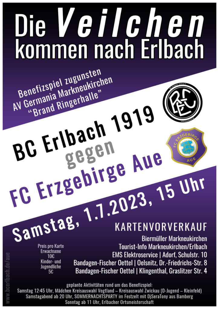 Benefizspiel - BC Erlbach Gegen Erzgebirge Aue - BC Erlbach 1919 E.V.